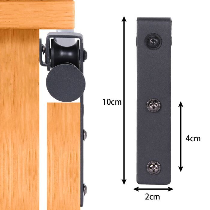 Kit de herrajes para puertas correderas de armarios SNOGOLD de 3 pies, sistema de rieles para colgar muebles, 0,9 m