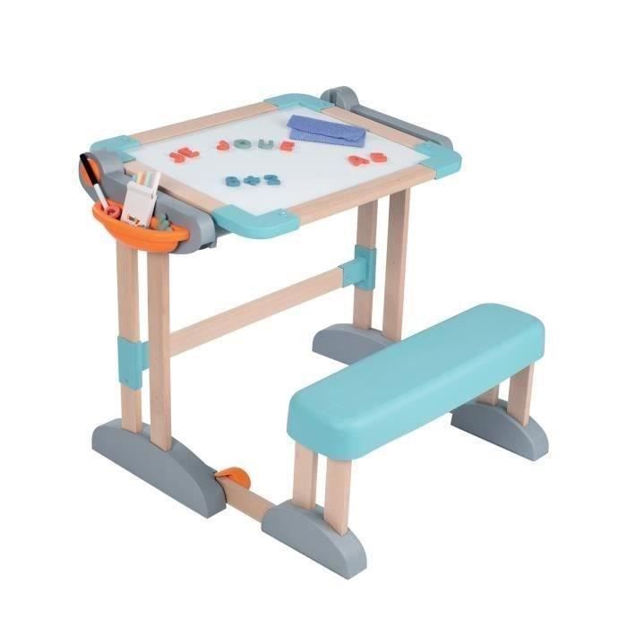 Smoby - Bureau Modulo Space - Transformable en Tableau Double Face - 80 Accessoires Inclus - Dès 3 Ans - 420304