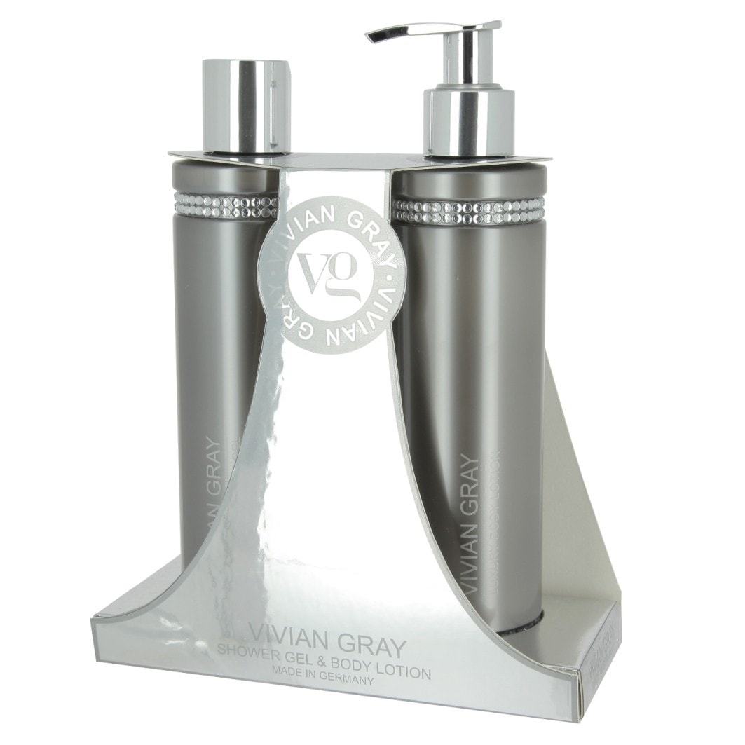 Vivian Gray kūno priežiūros rinkinys „Crystals in Grey“ – 500 ml