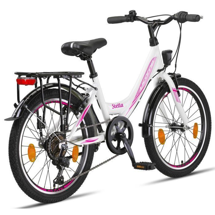 Licorne Bike Stella Premium Vélo de Ville – Vélo Hollandais Confortable [20, Blanc]