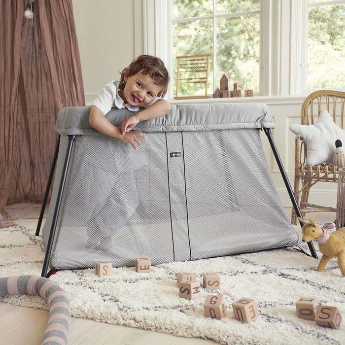 Lettino da viaggio - BABYBJORN - Leggero - Pieghevole - Comodo - Argento