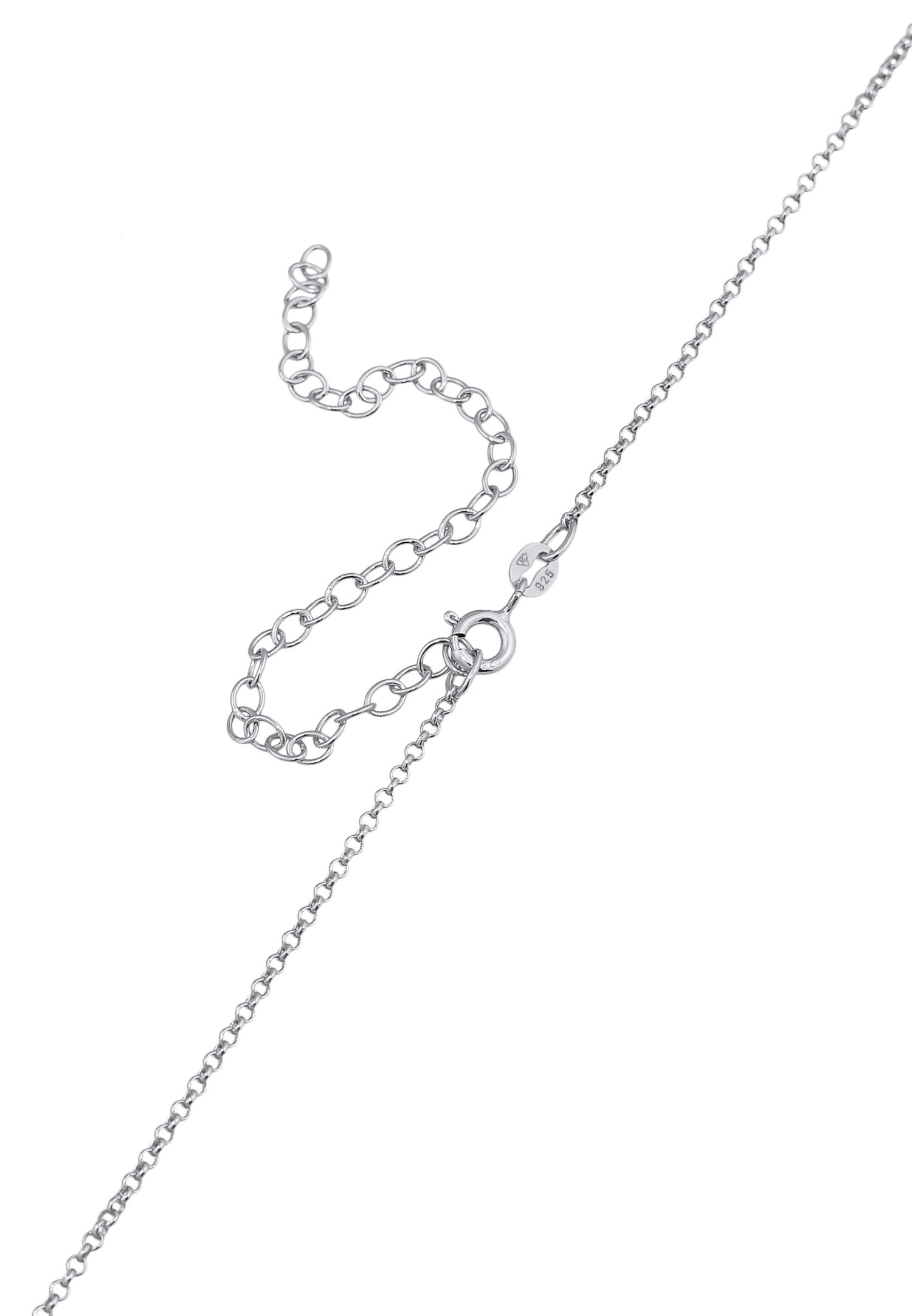Elli Femmes chaîne de taille boules avec cristal en argent sterling 925