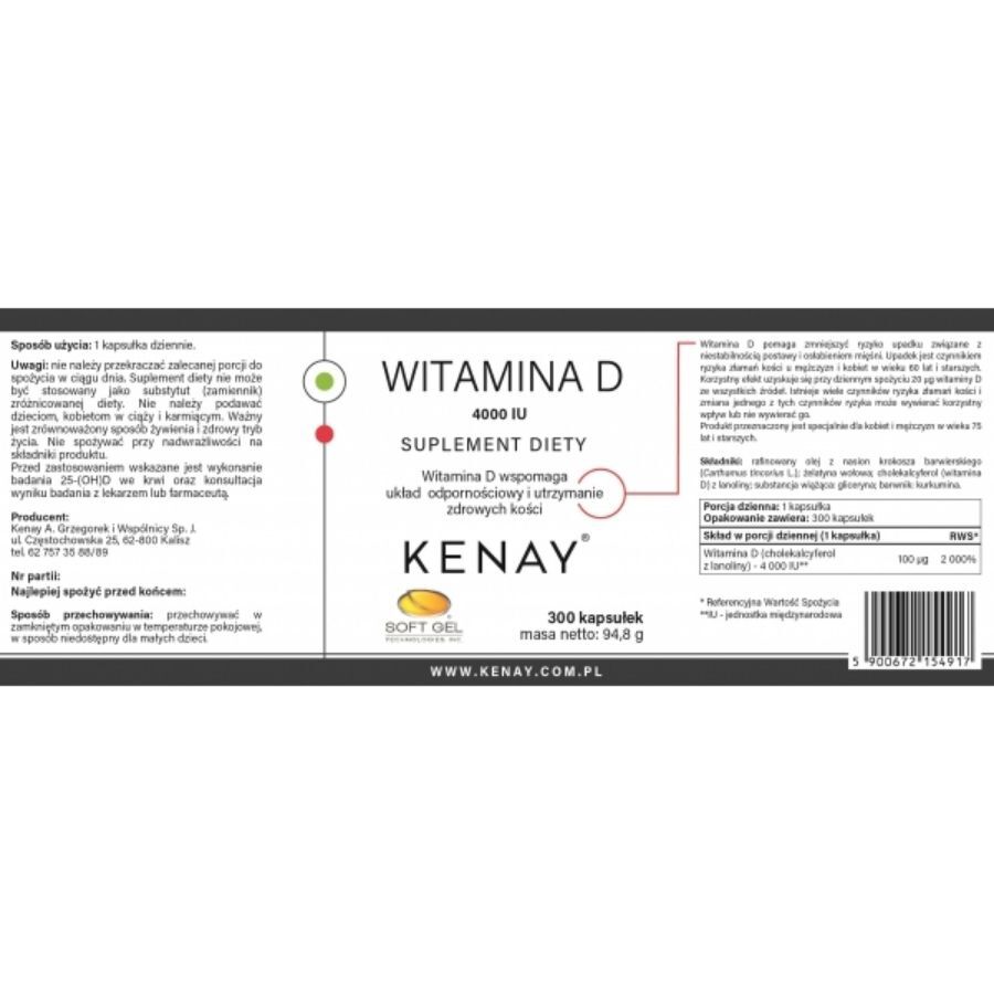 Kenay-vitamiini D3 4000 IU