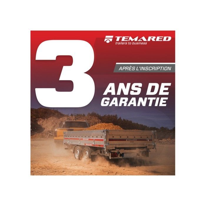TEMA single axle trailer 264x126 cm ECO 2612