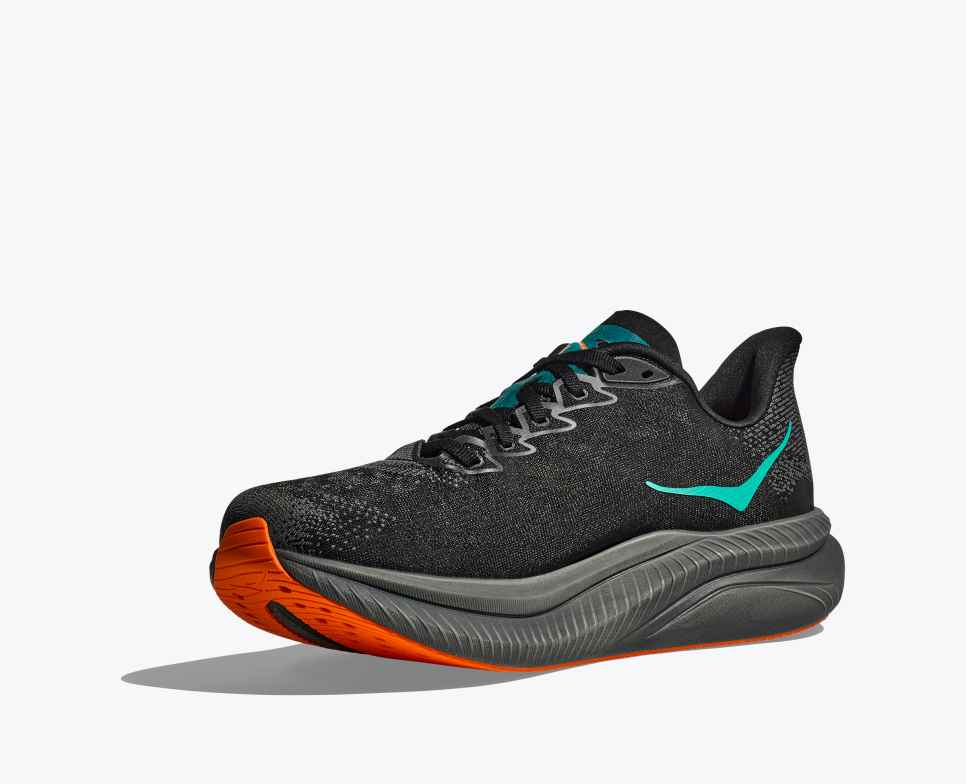HOKA Mach 6 Svart / Elektrisk Mandarin