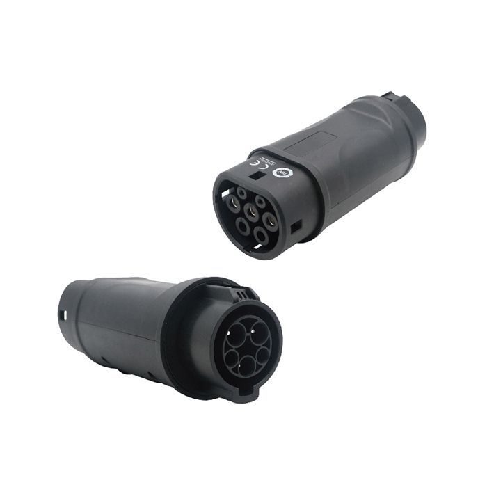 Adaptador de conector de carga para vehículos eléctricos JATRHG Tipo 1 a Tipo 2, convertidor SAE J1772 a IEC62196