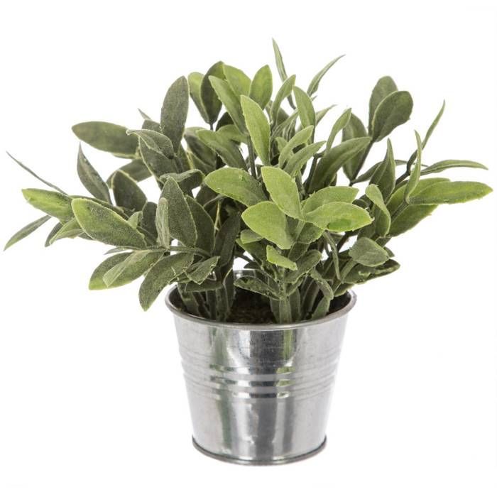 Atmosphera - Künstliche Pflanze im Zinktopf H17 D, 8 x H, 17 cm Farne