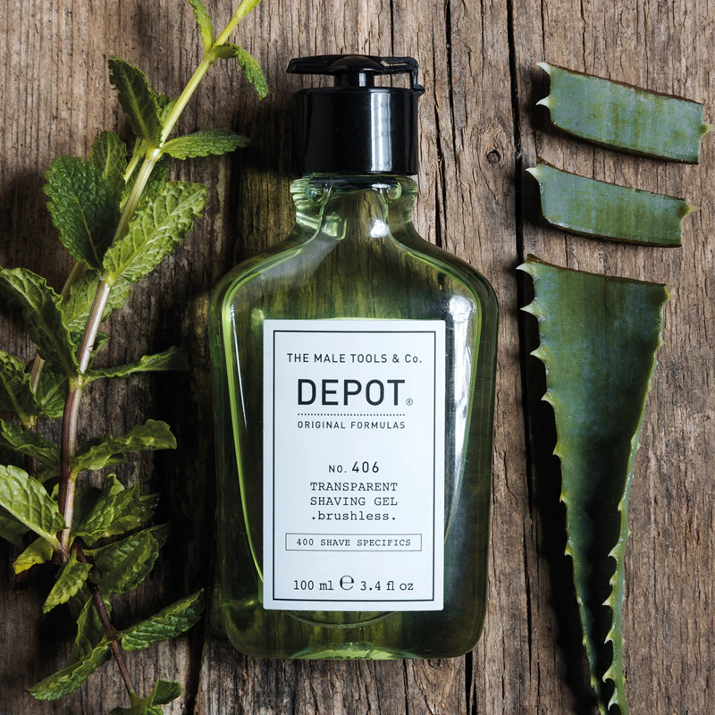 DEPOT 400 ESPECIFICAÇÕES DE BARBEAR Nº 406 GEL DE BARBEAR TRANSPARENTE .sem pincel. żel do golenia