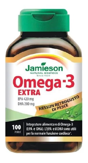 Jamieson Omega 3 Extra 100 perles pour la santé cardiaque et visuelle