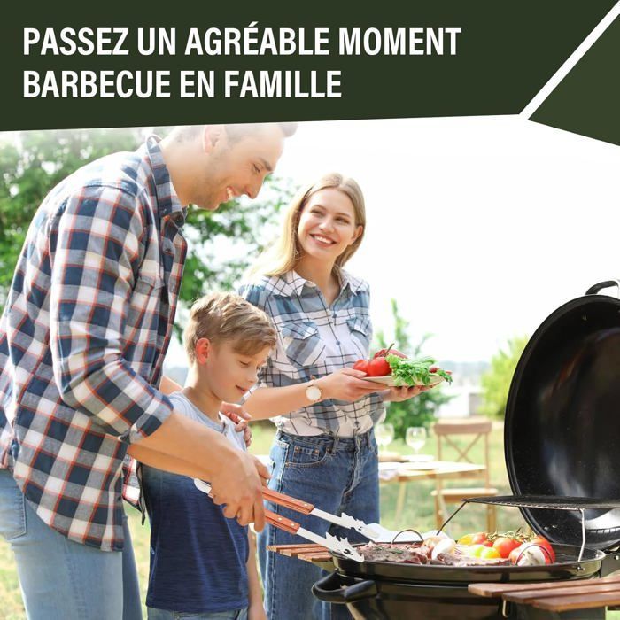 Juego de 4 utensilios de acero inoxidable para barbacoa, accesorios para barbacoa, kit para barbacoa con espátula y cepillo, accesorios para parrilla