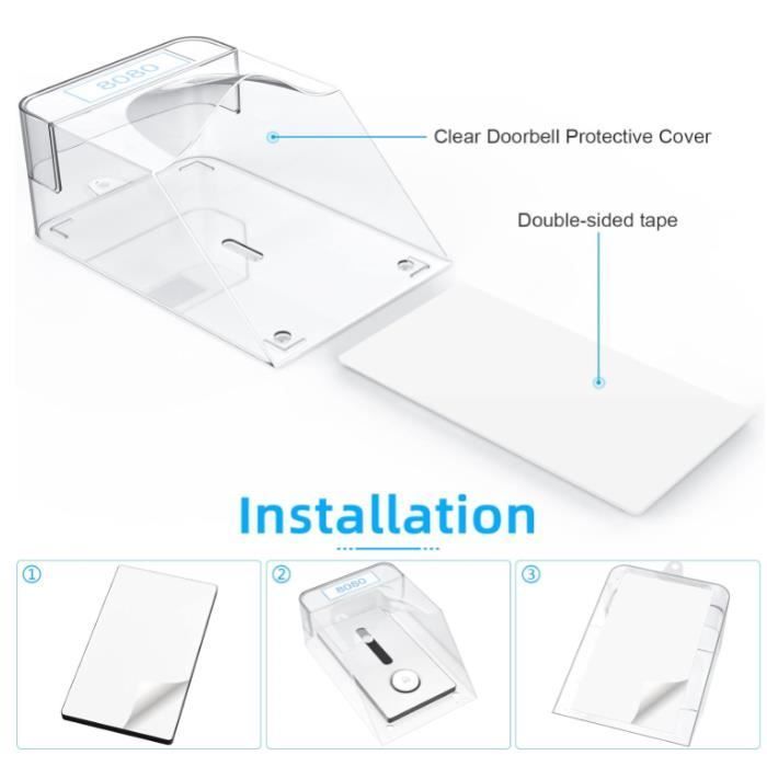 Housse de protection - Sonnette sans fil - Transparent - Imperméable - 5 côtés