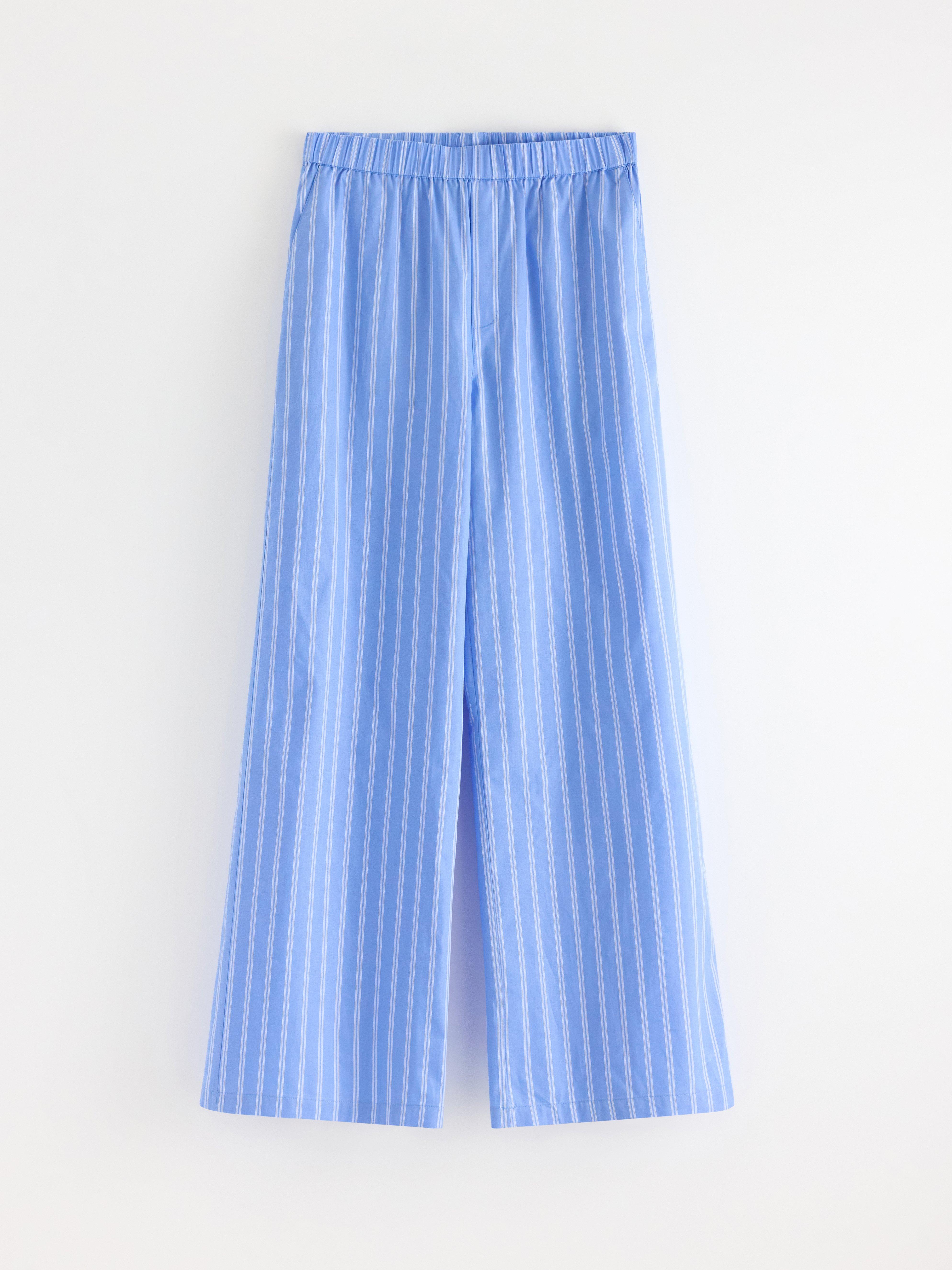 Pantalones anchos azules