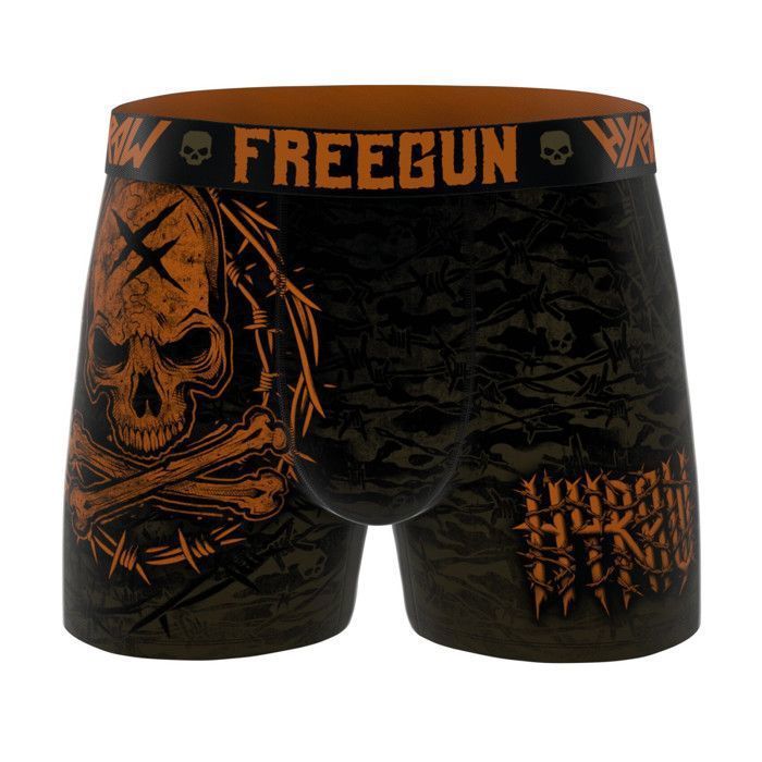 Calzoncillos bóxer Freegun HYRAW para hombre, ropa interior masculina - Negro (Paquete de 4)