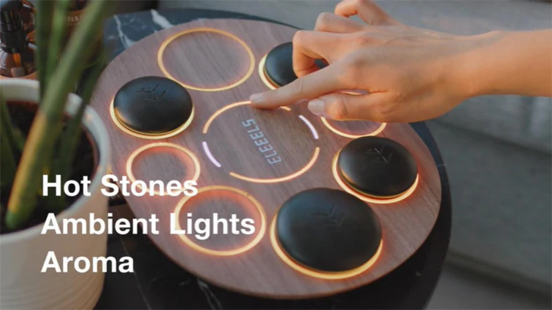 Conjunto de massagem ELEEELS S1 Revival - Coleção Hot Stone Spa