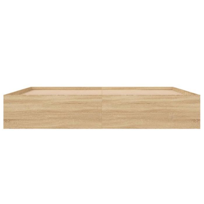 vidaXL Cadre de lit chêne sonoma 200x200 cm 3203889