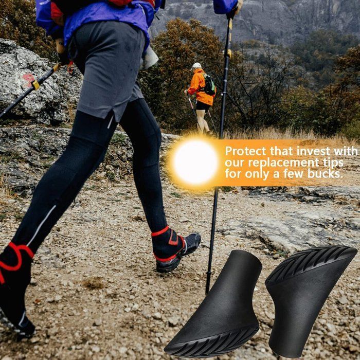 Puntas para bastones - Juego de 6 - Puntas para muletas - Forma de herradura - Accesorios para bastones de senderismo -