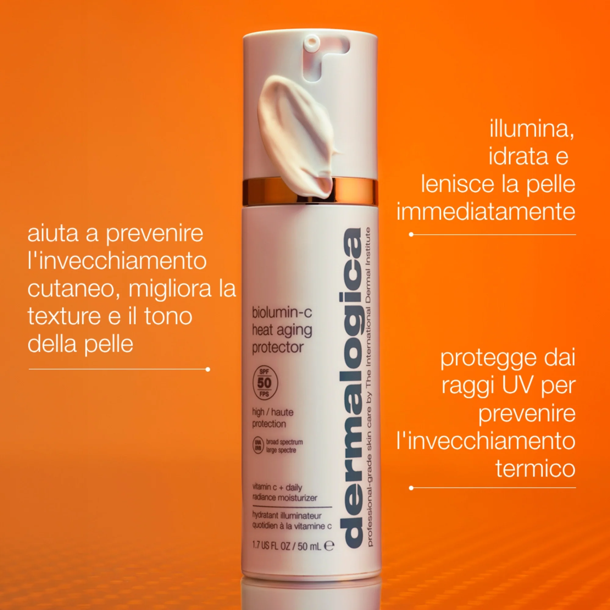 BioLumin-C Biolumin-c Heat Aging SPF50 - Crema viso giorno idratante, Crema viso giorno illuminante, Crema viso giorno antirughe