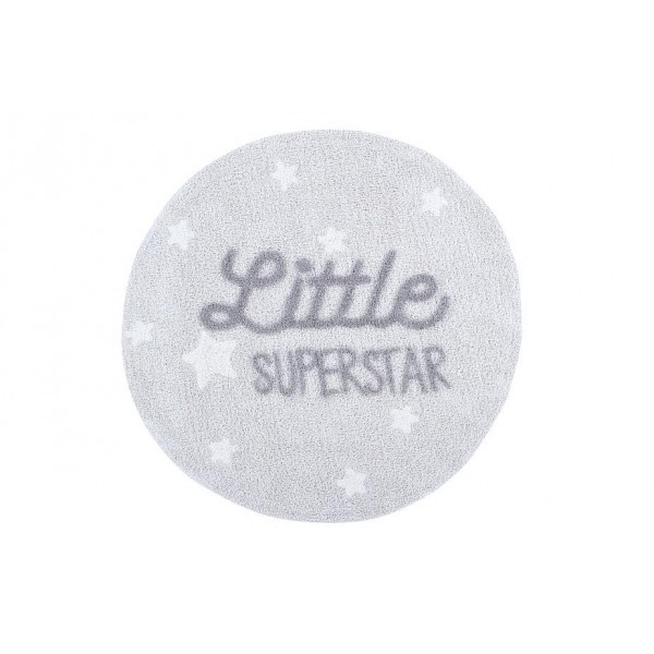 Dywan dziecięcy LITTLE SUPERSTAR 120x120 szary