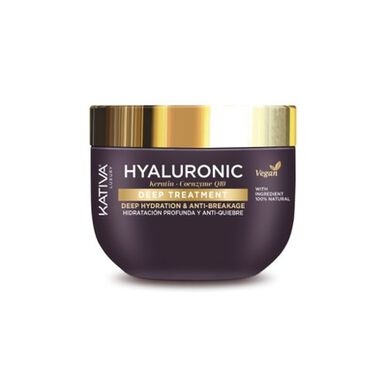 Kativa Hyaluronic Deep Hydration -syväkosteuttava naamio, syväkosteuttava ja ehkäisee hiustenlähtöä, 300 ml