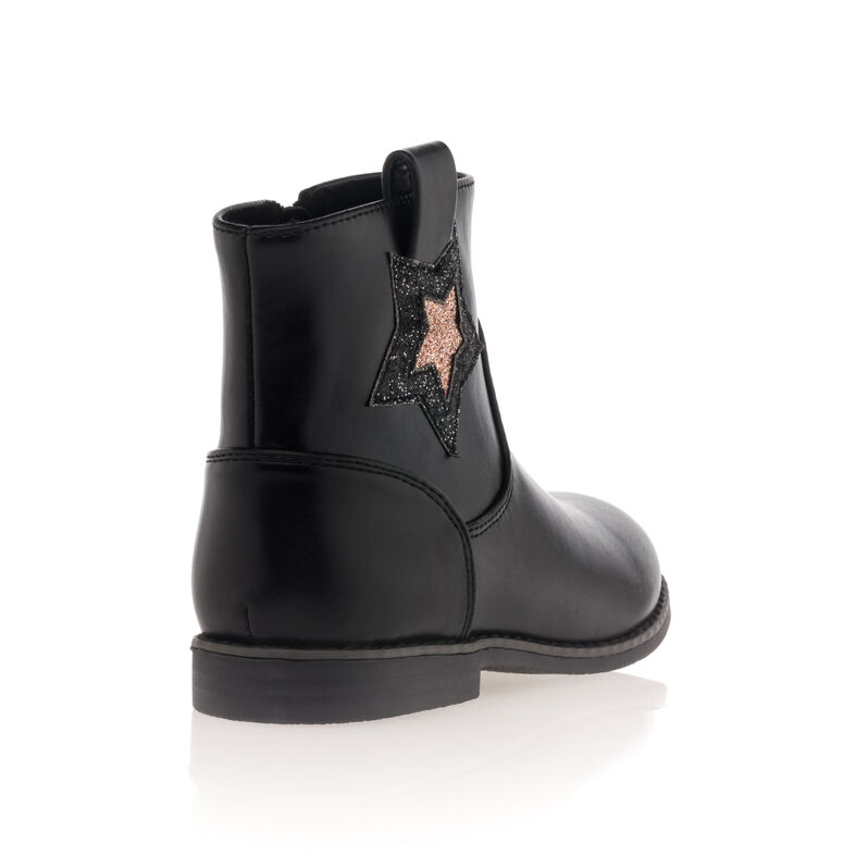 Schwarze Mädchenstiefel/Stiefeletten
