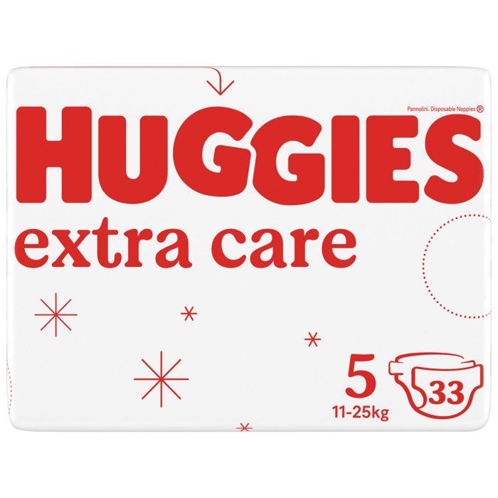 Fraldas Huggies Extra Care Baby, 66 unidades, com estampas da Disney, tamanho 5 (12-17 kg)