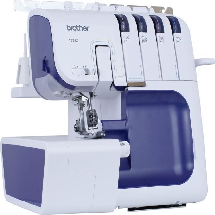 Máquina overlock - BROTHER - 4234D - 5 años de garantía - 2/3/4 hilos - Enhebrado ultrarrápido