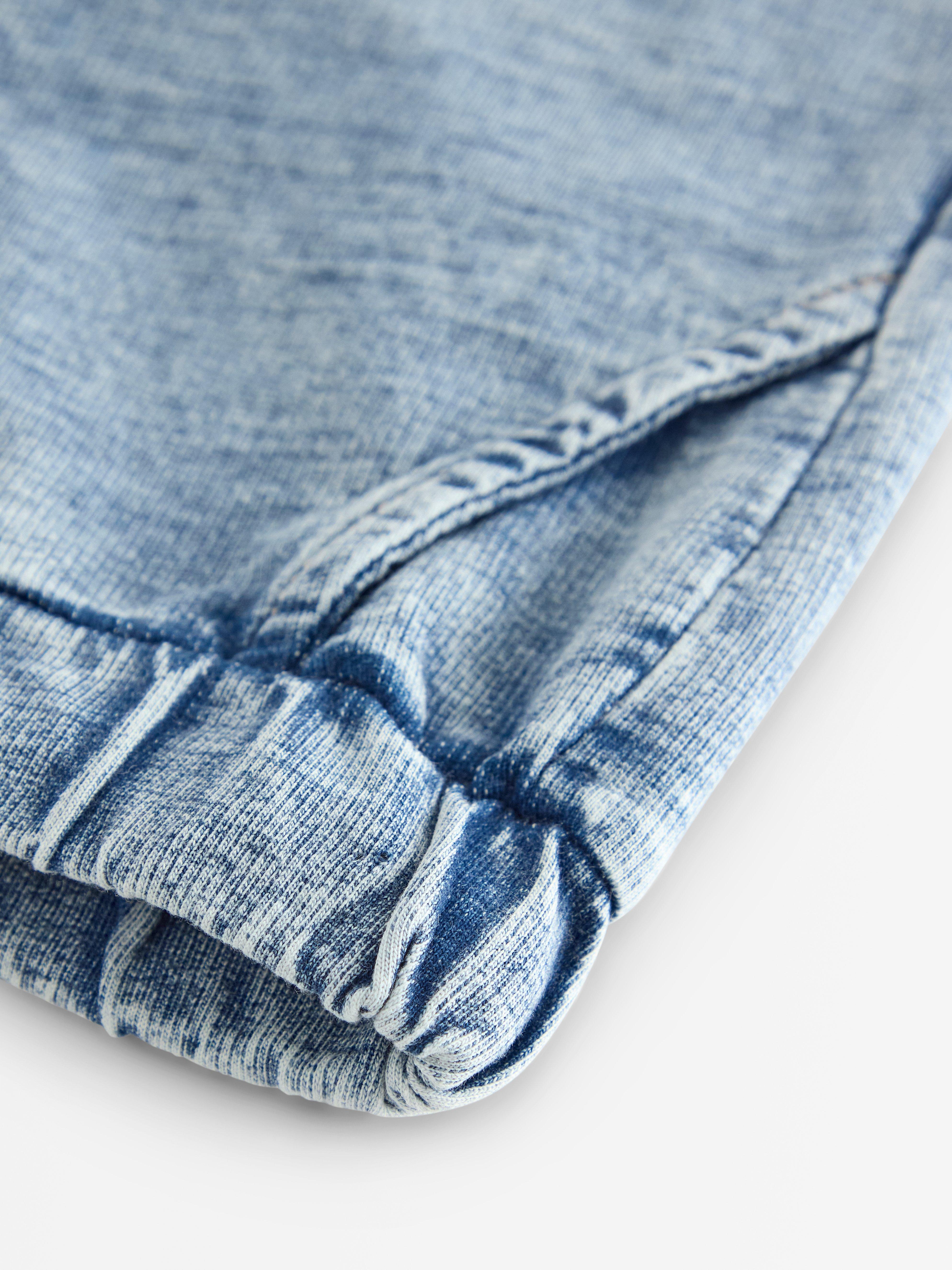 Short souple effet denim clair