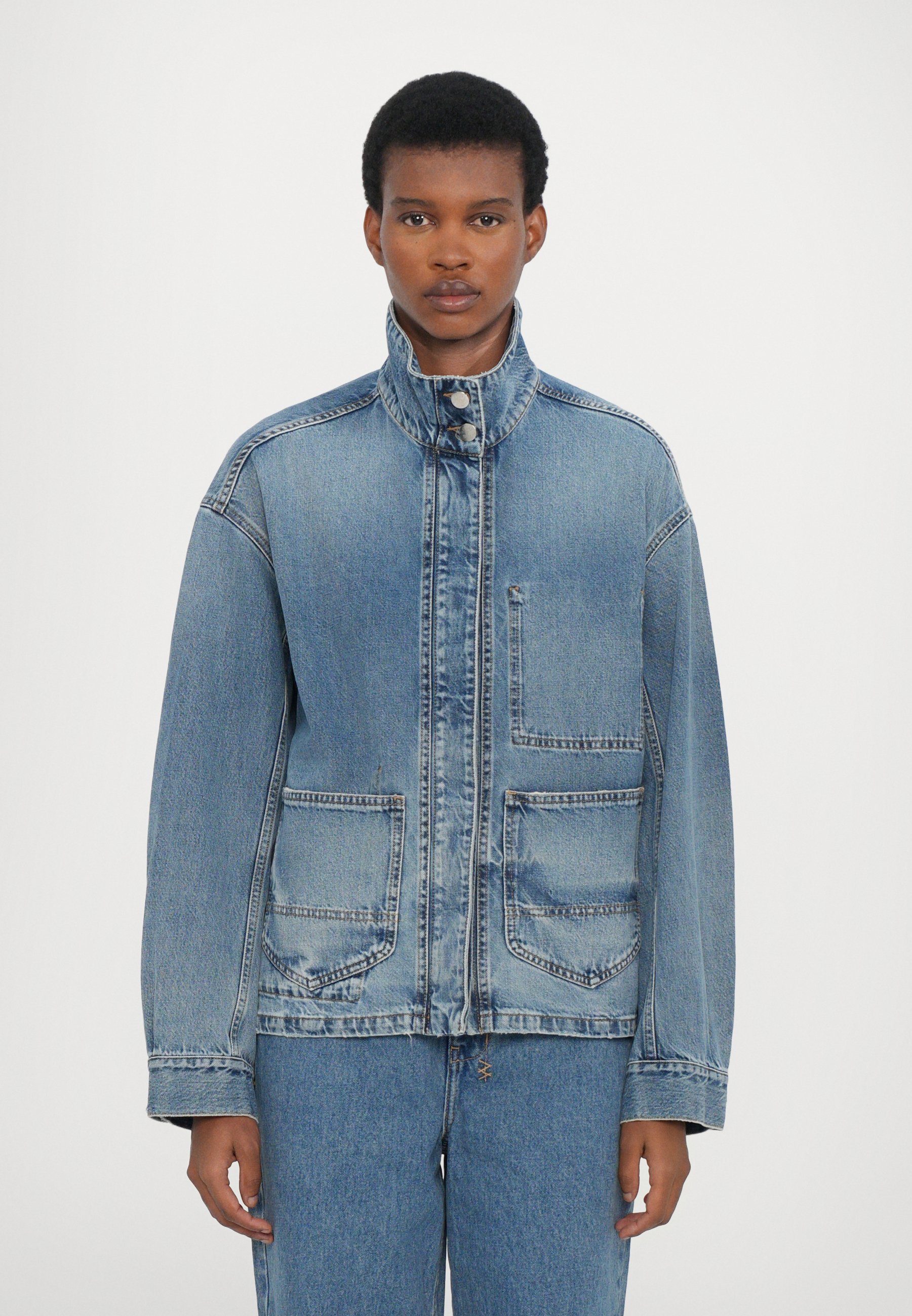 CHIUSO - Giacca di jeans - blu medio