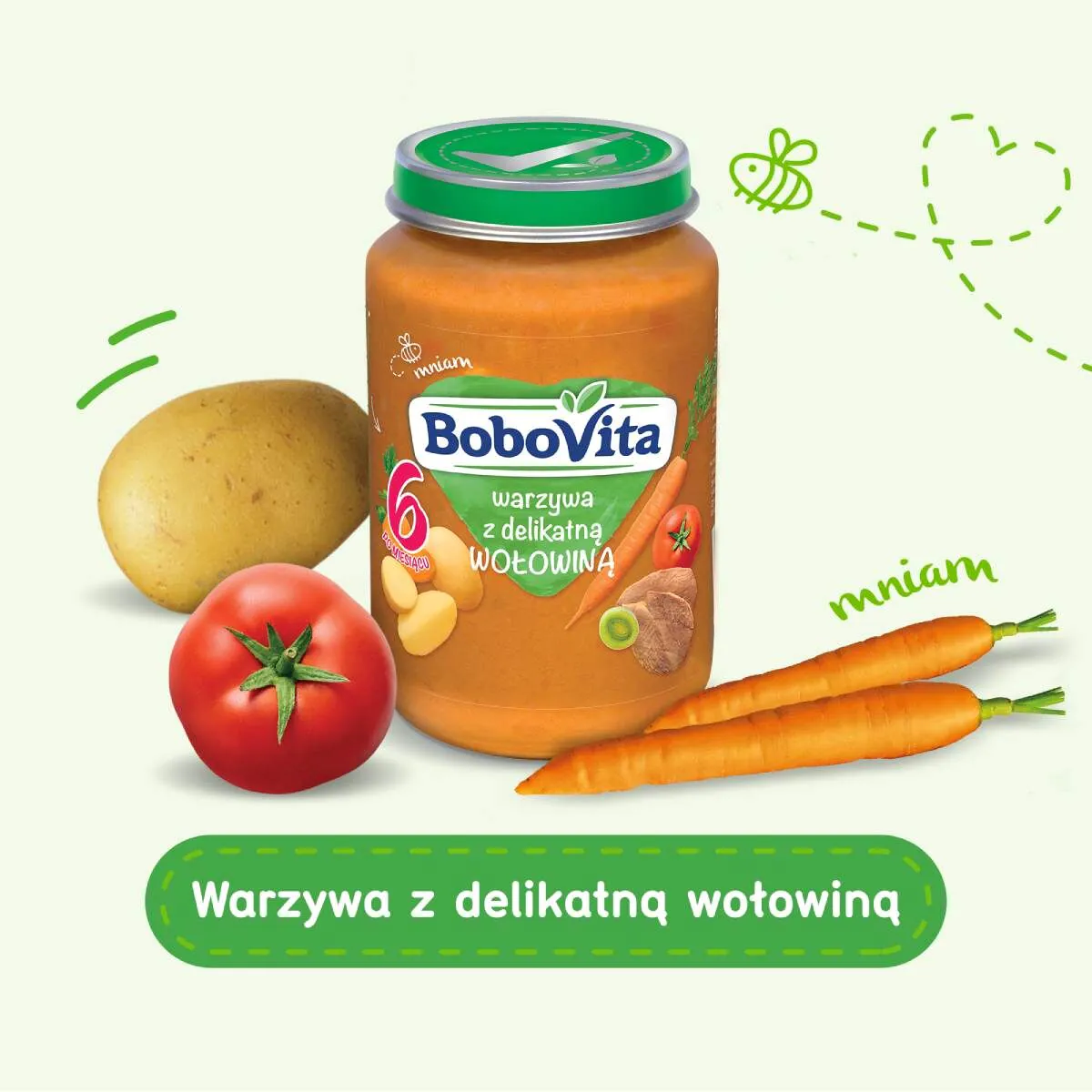 Bobovita Obiad warzywa z delikatną wołowiną