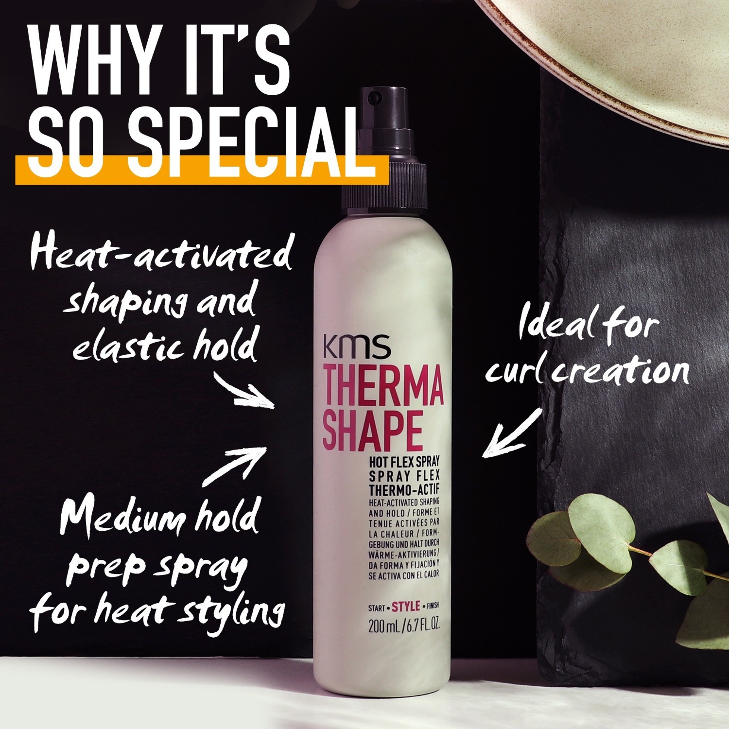 KMS karščio apsaugos purškiklis „Hot Flex“ – 200 ml
