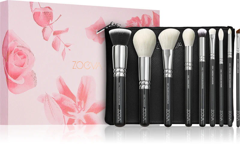 Conjunto completo de pincéis ZOEVA com nécessaire