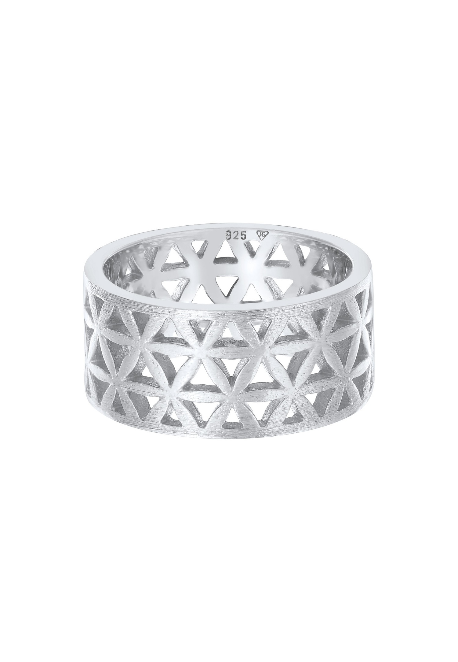 Elli Femmes Bande Fleur de Vie Ludique en Argent Sterling 925