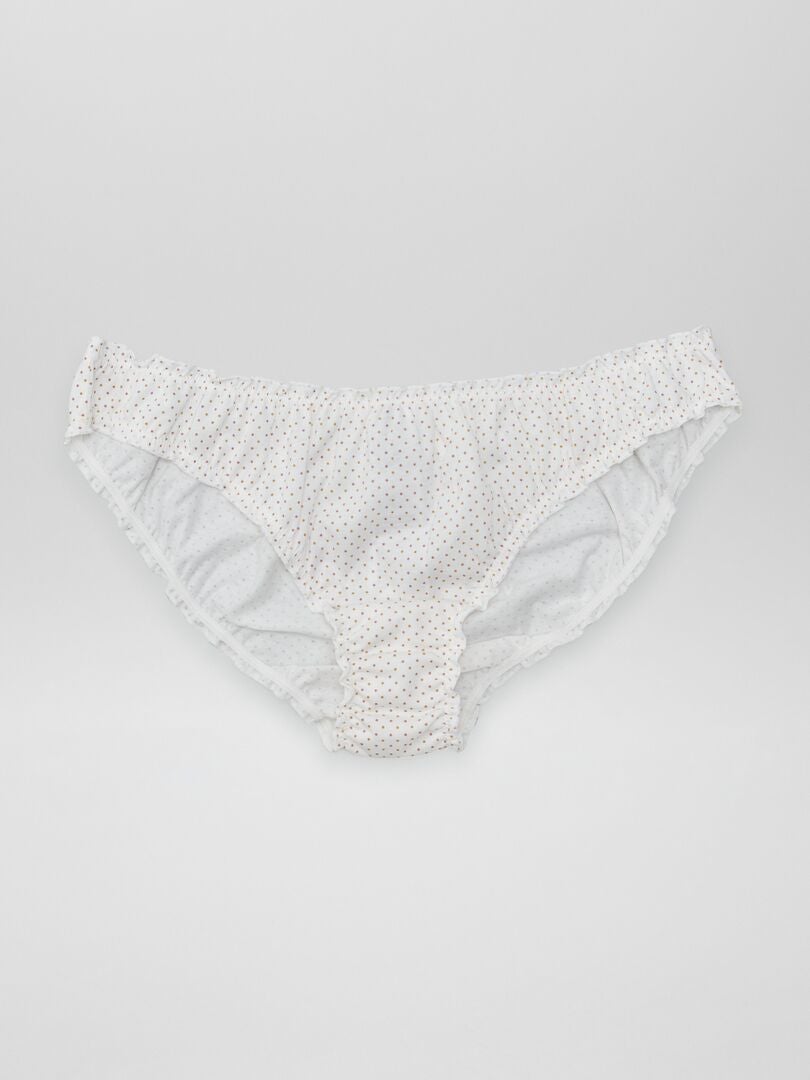 Conjunto de 2 calcinhas estampadas - BRANCAS
