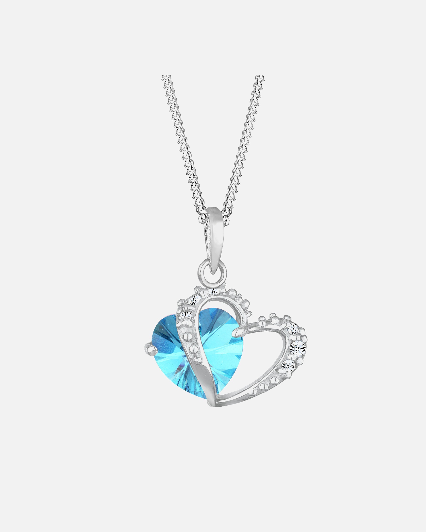 Elli Femmes avec pendentif cœur et cristaux en argent sterling 925 45 cm de long