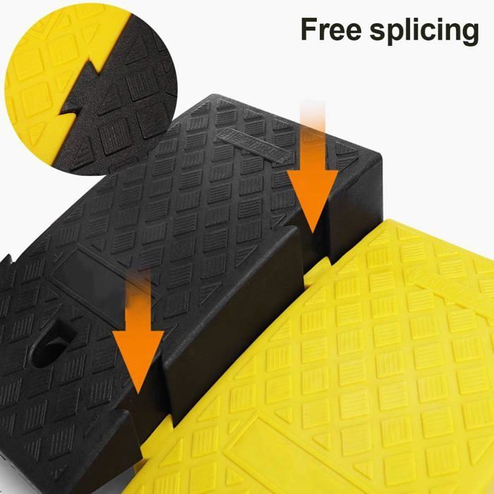 Rampa elevadora para coches, sillas de ruedas y motocicletas (negra, 25x27x13 cm)