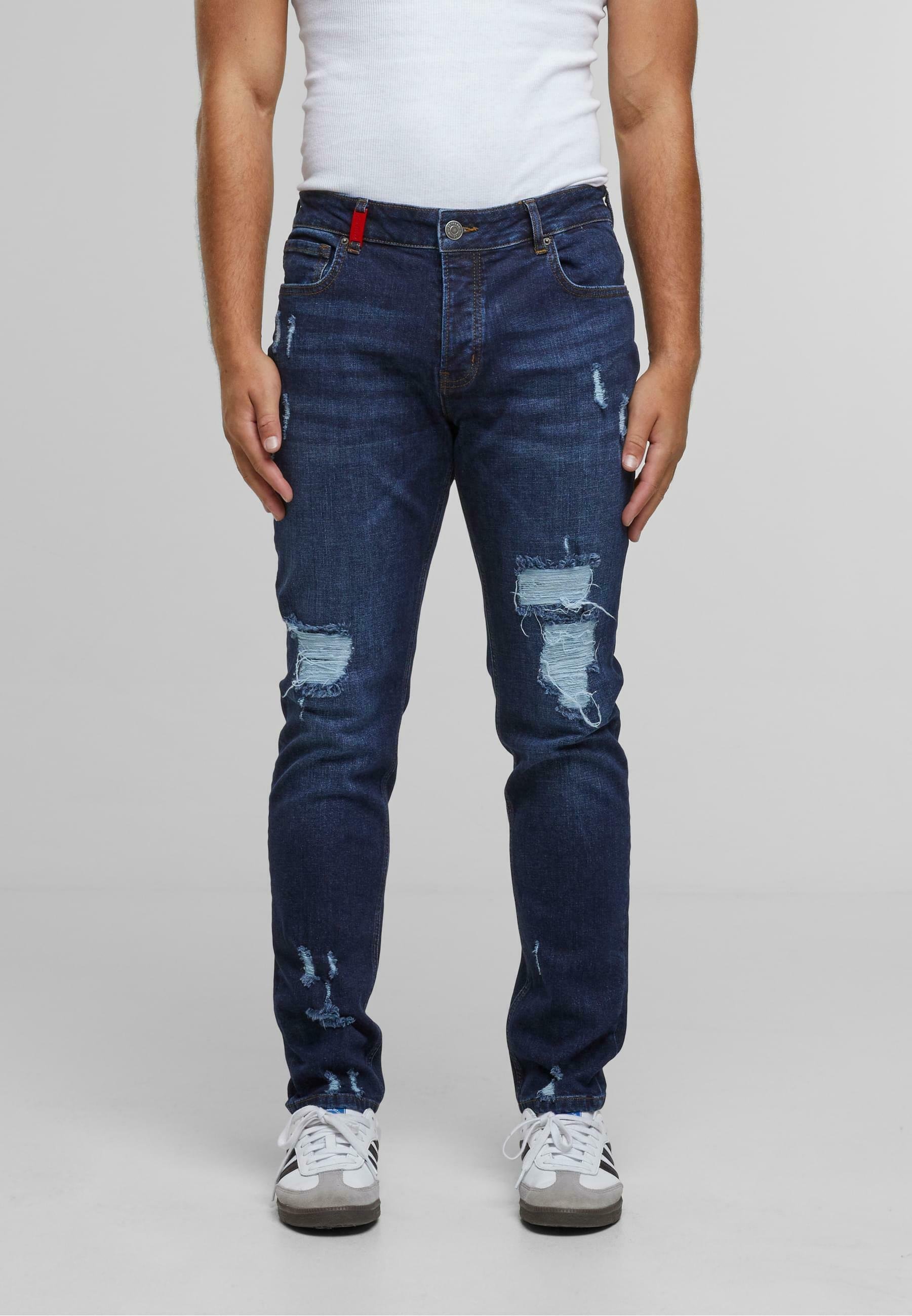 2Y Premium Slim Fit Jeans – Mittelblau