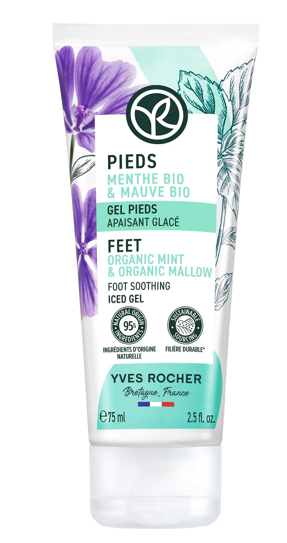 Yves Rocher Mięta Bio & Malwa Bio Łagodząco-chłodzący żel do stóp