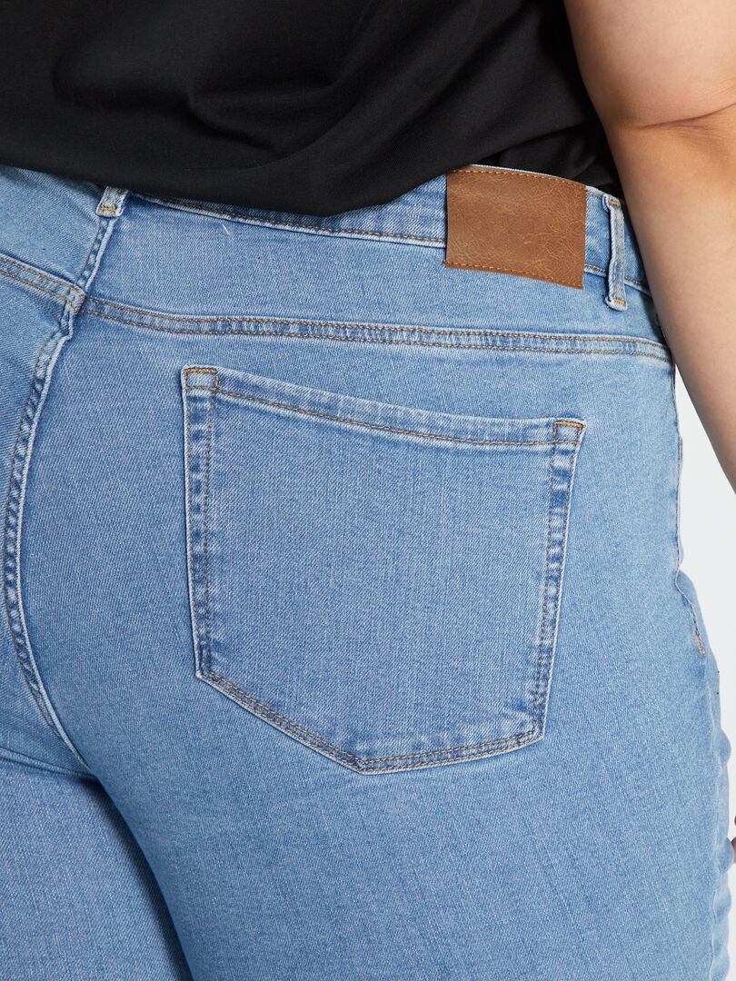 Pantalones vaqueros ajustados de talle alto - azules