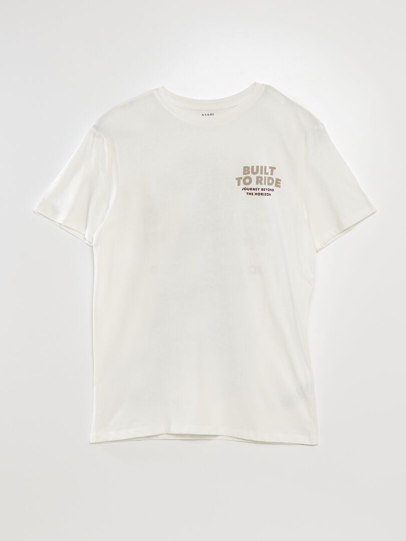 Camiseta estampada nas costas - BRANCA