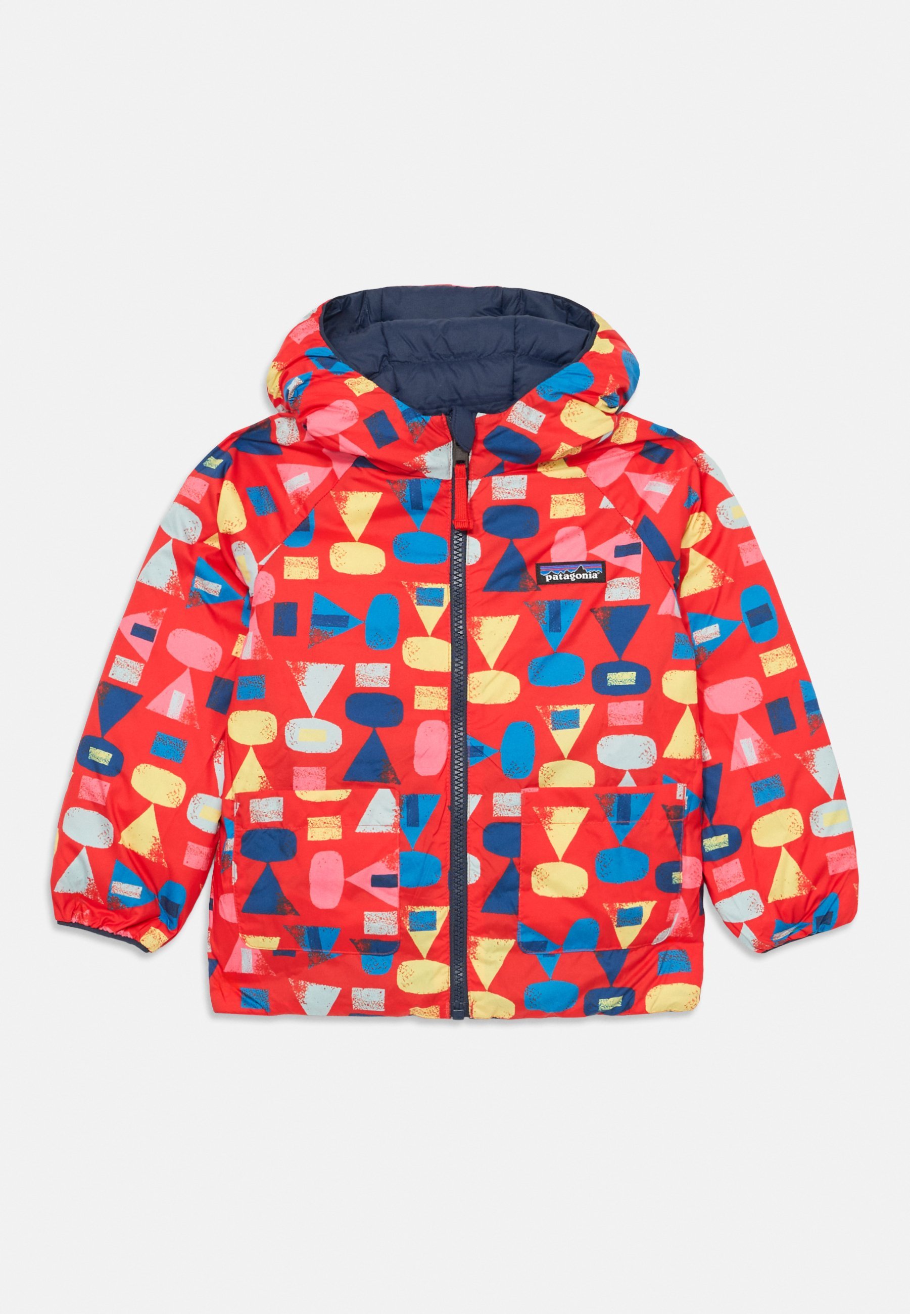 Patagonia BABY WENDBARER HOODY UNISEX - Daunenjacke - Dunkelblau/Rot
