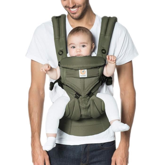 Porte-bébé Ergobaby Cool Air Omni 360 Kaki Vert - À partir de la naissance - 4 positions