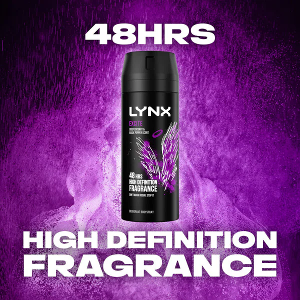 Deodorant Lynx Aerosol Spray de corp Excite 150ml