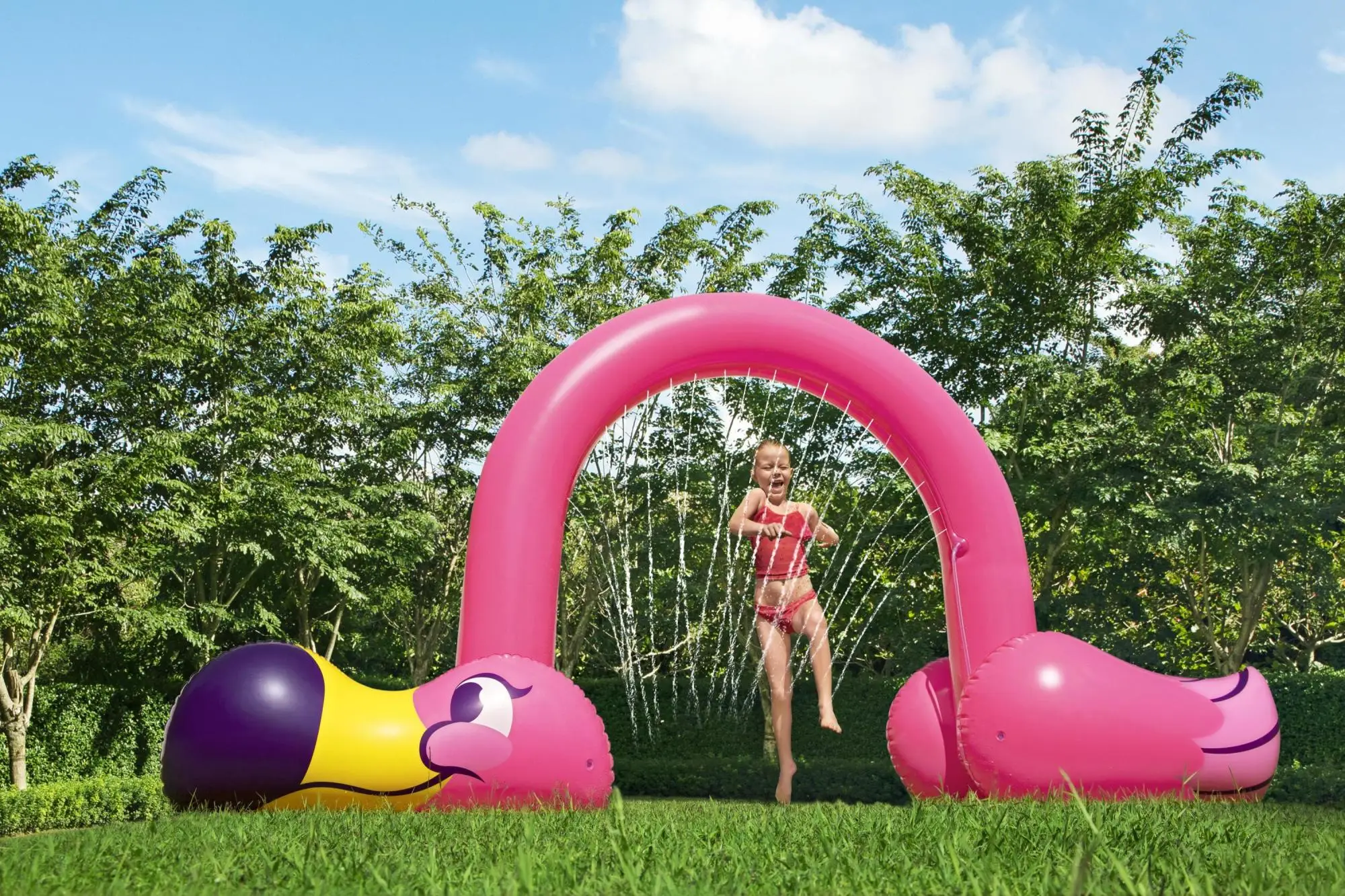 H2OGO! Jumbo roze flamingo opblaasbare sproeiboog voor kinderen