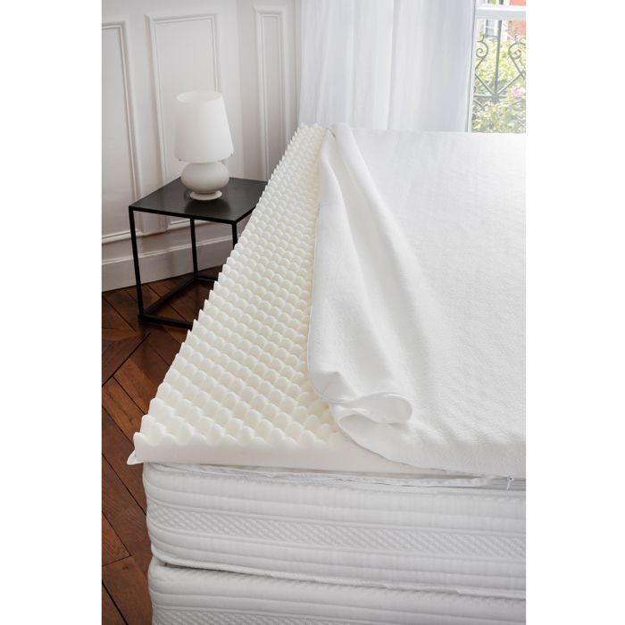 Cubrecolchón anatómico y extraíble, blanco, 180x200 cm