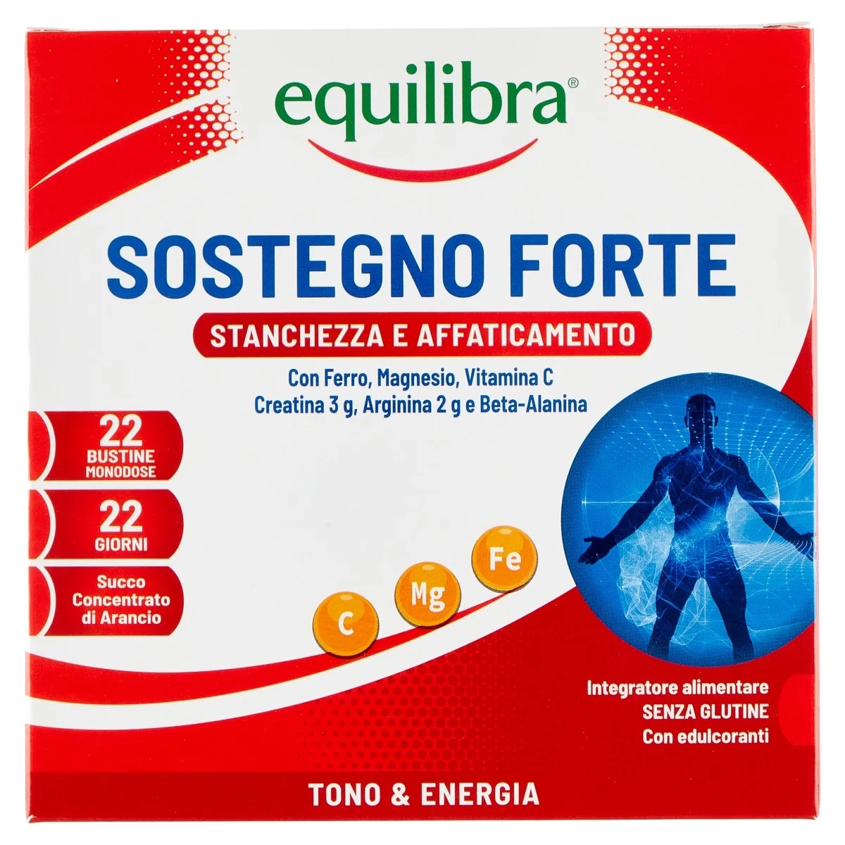 EQUILIBRA Equilibra Strong Support 22 sachets Complément alimentaire contre la fatigue et l'épuisement