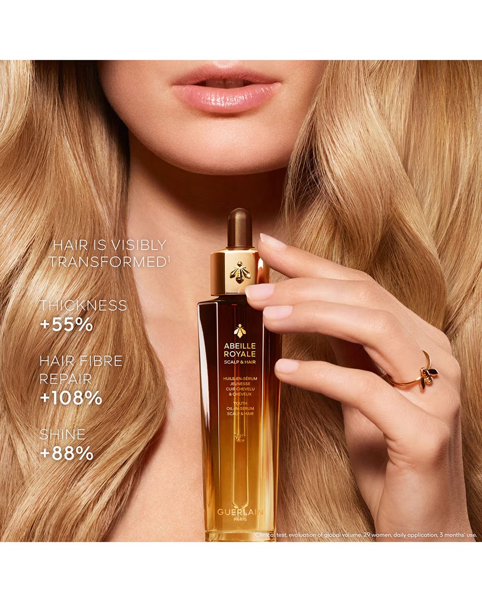 GUERLAIN ABEILLE ROYALE SER CU ULEI PENTRU CALP ȘI PĂR ȘI TINERETATE