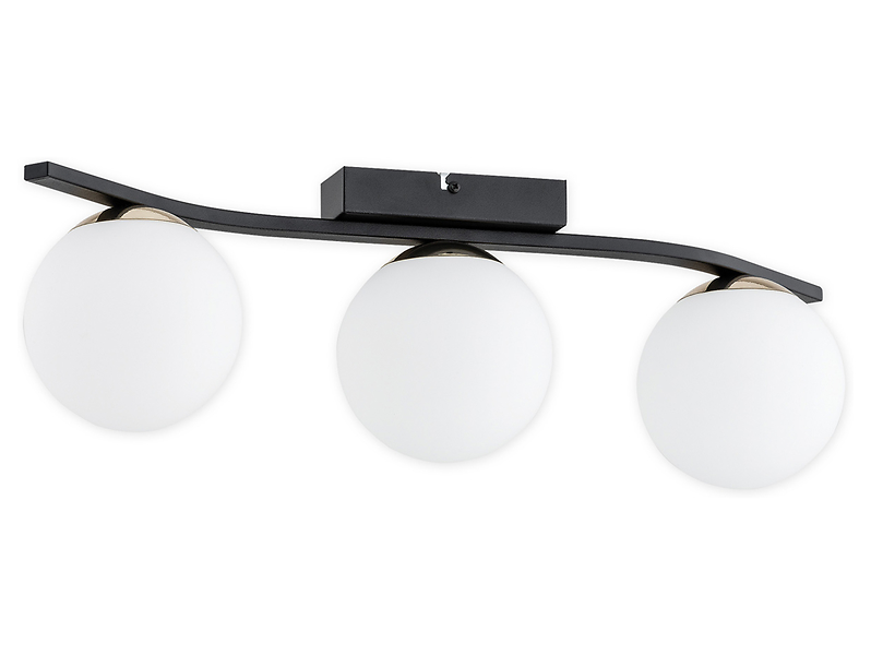 Lampa sufitowa Maya 3-punktowa stalowa czarna