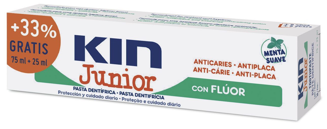 „Kin Junior“ dantų pasta nuo ėduonies Dantų ir burnos higiena