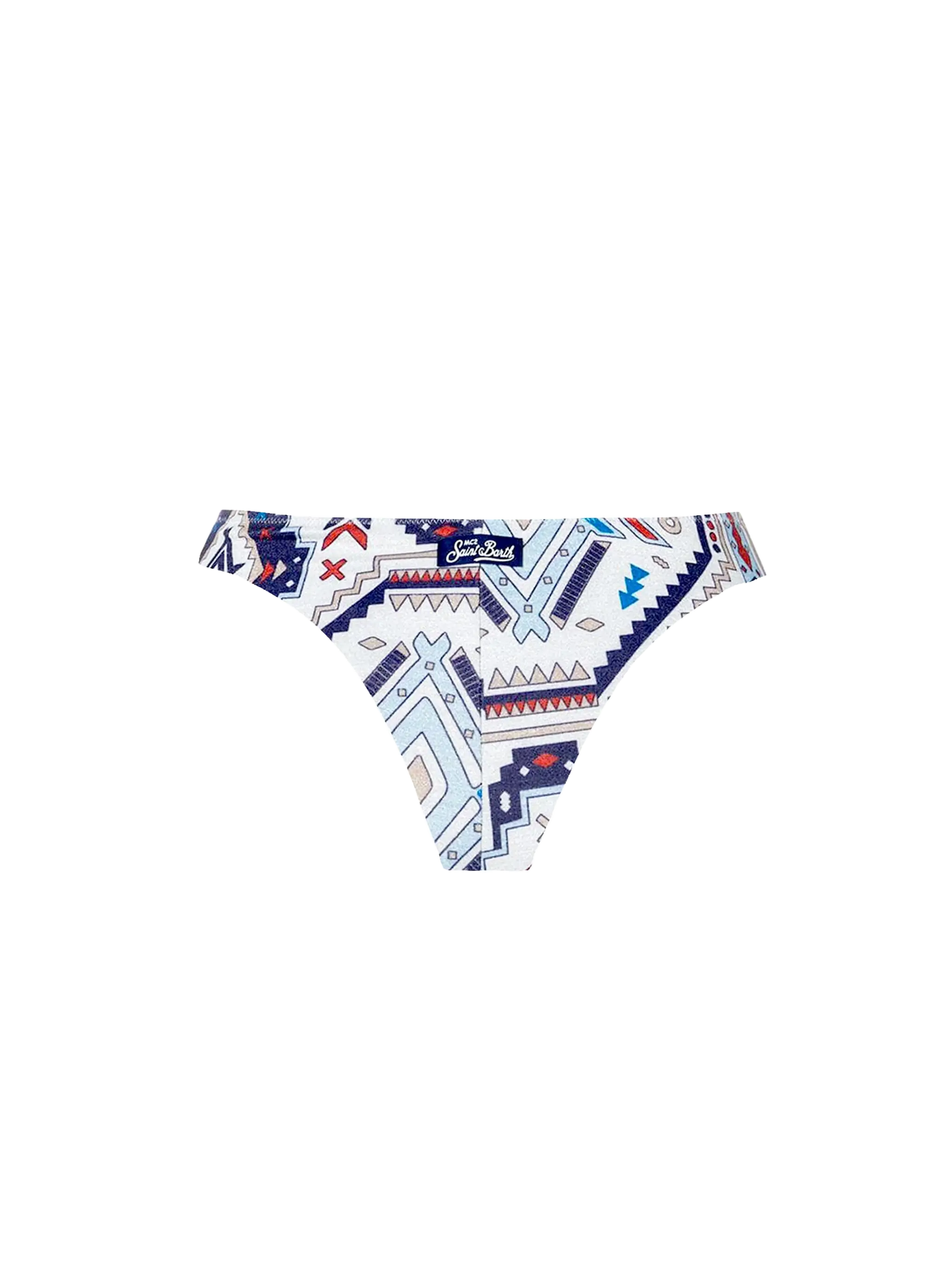Dames zwembroek met Aztekenprint en hoge taille