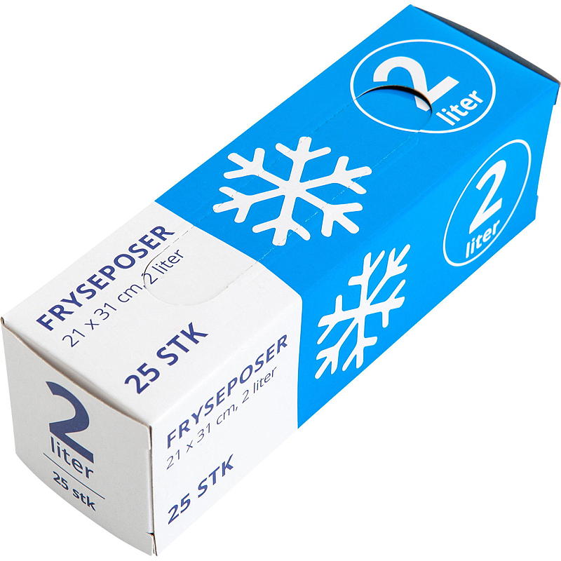 Schnellgefrierbeutel 2 l 25 Stück.
